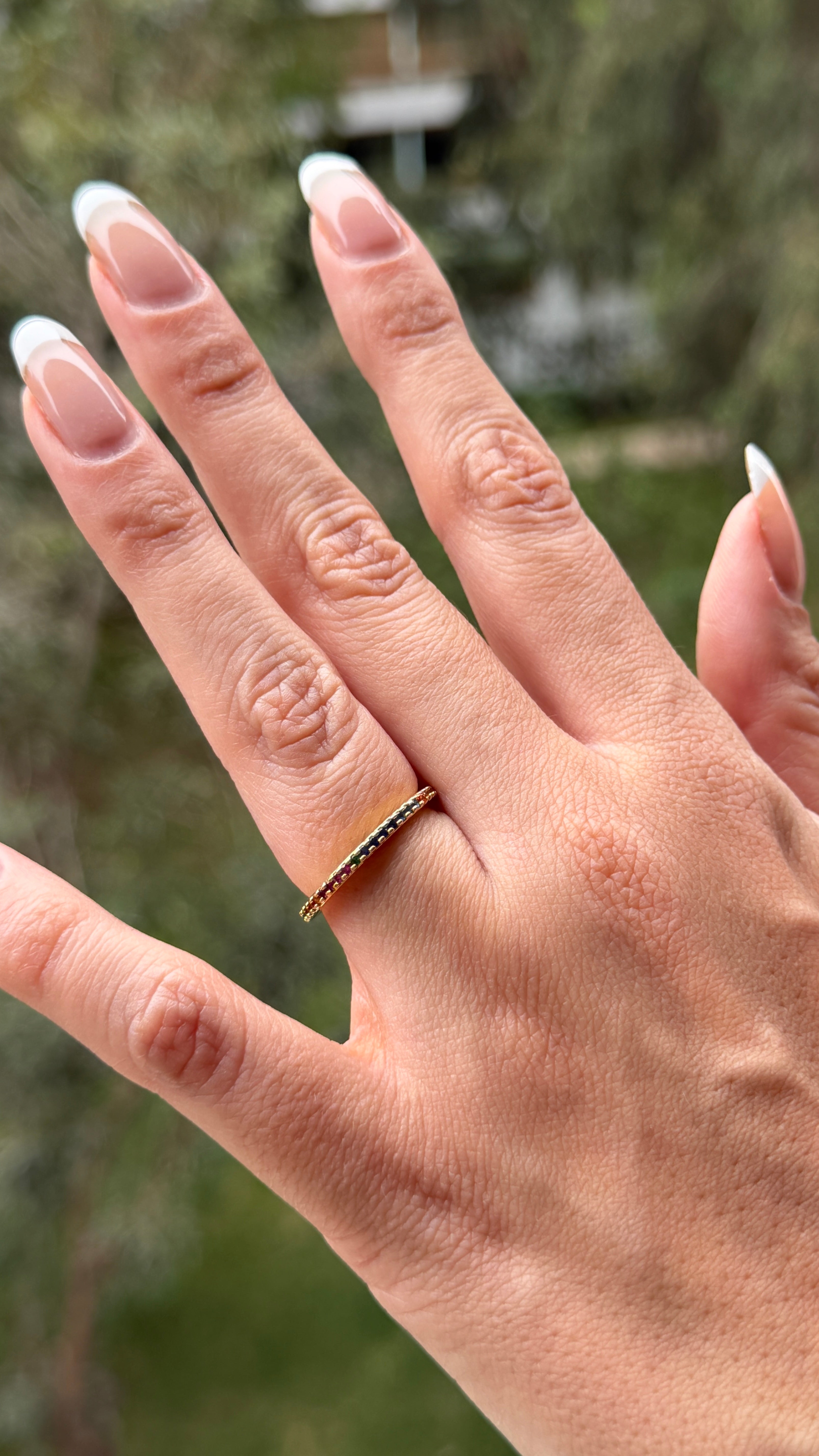 Anillo cintillo multicolor