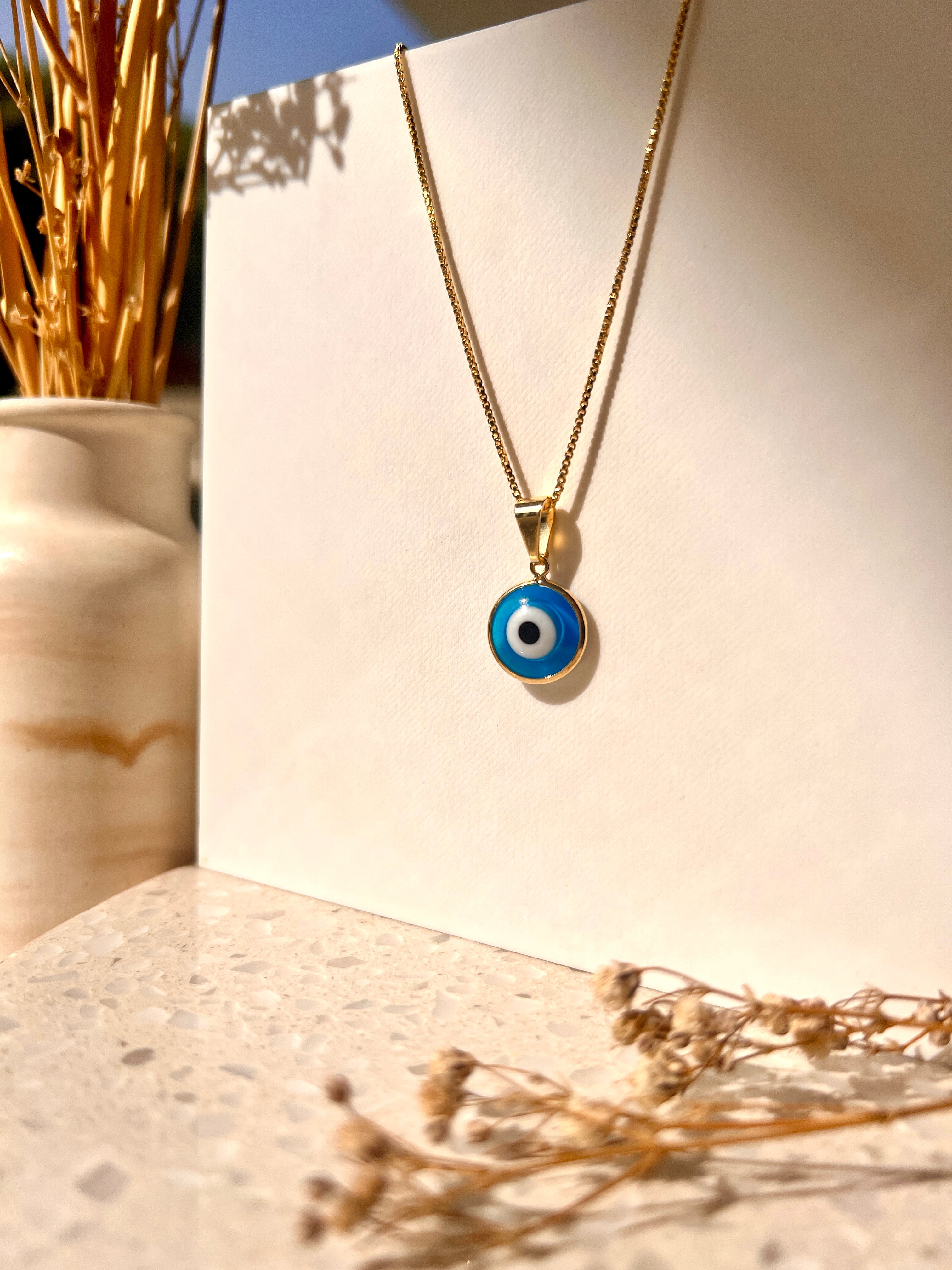 Collar Ojo Turco Celeste