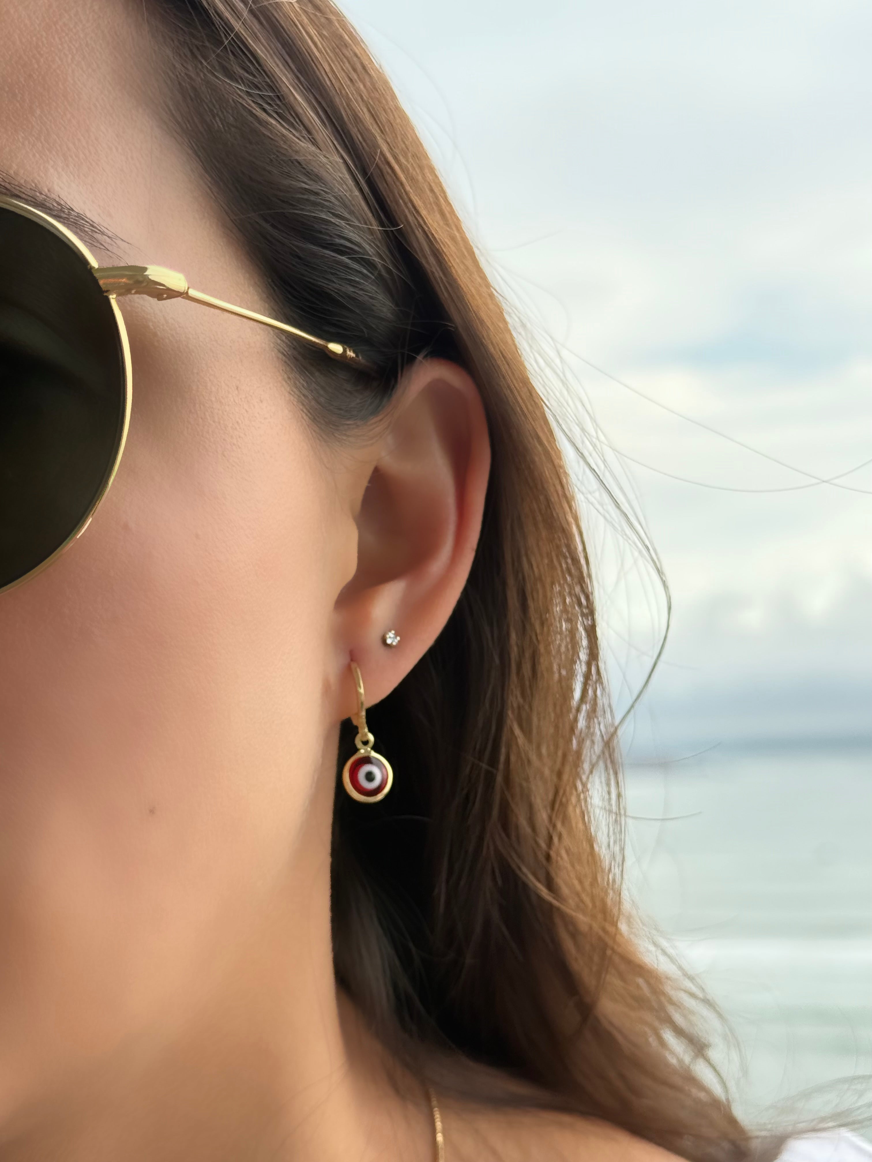 Argolla Ojo Turco Rojo Medium