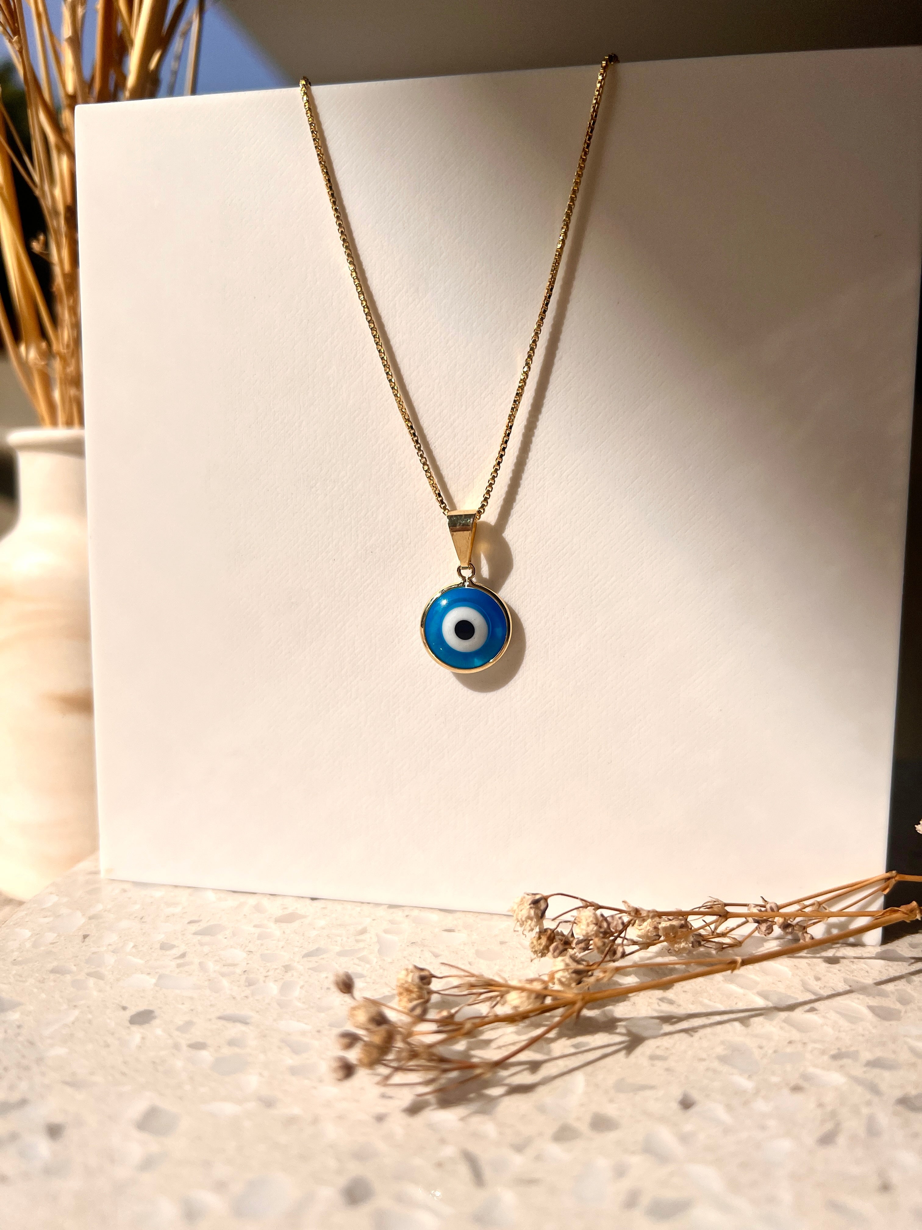 Collar Ojo Turco Celeste