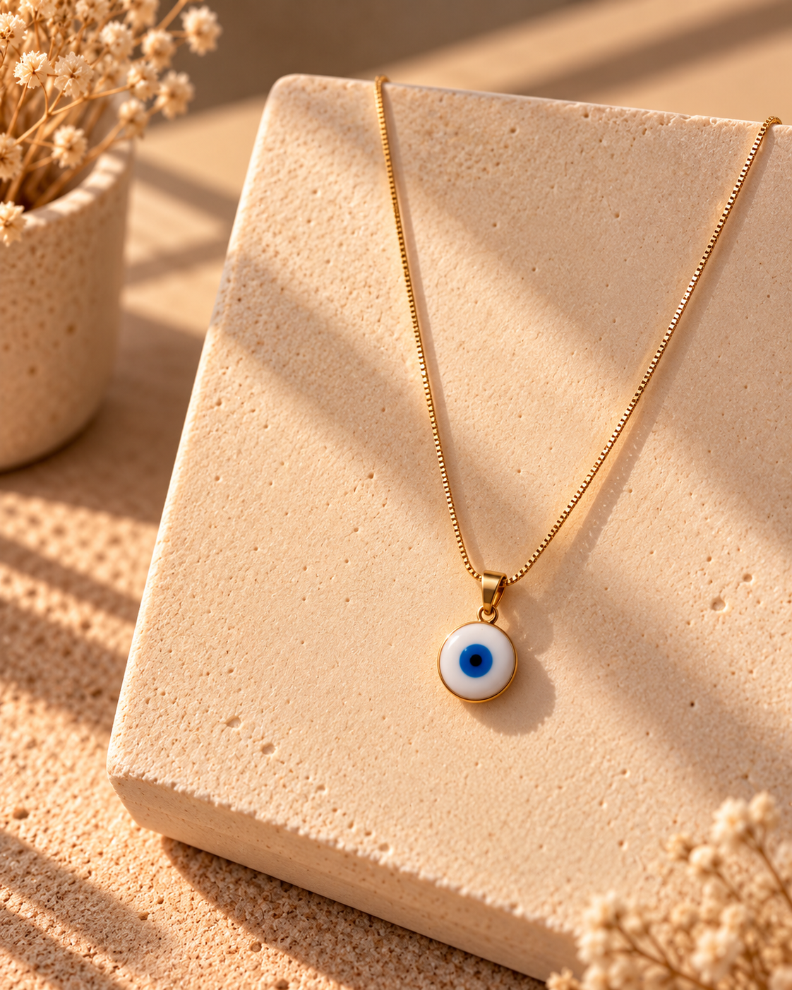 Collar Ojo Turco Blanco