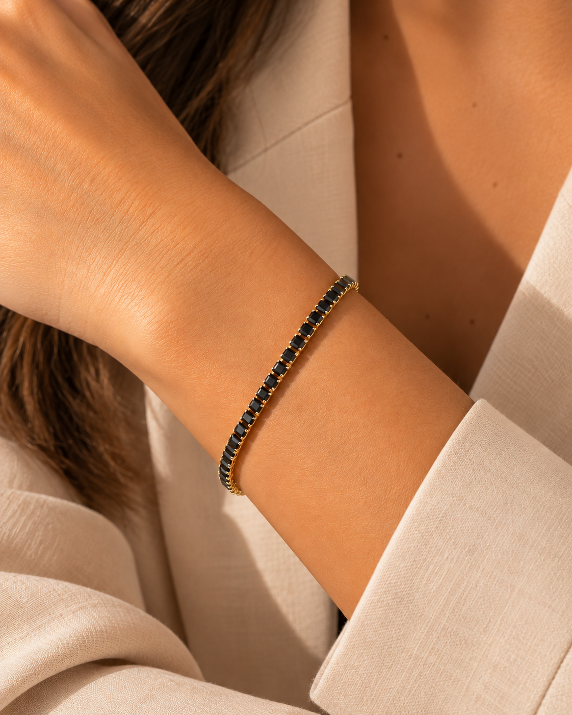 Pulsera Tennis Negra