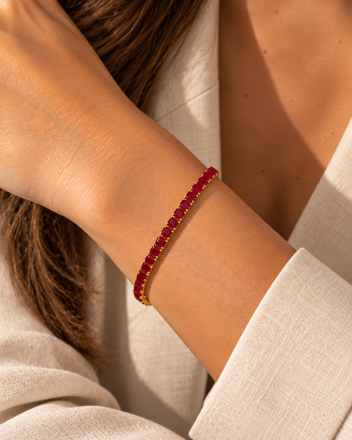 Pulsera Tennis Roja